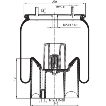 Air Spring Assembly -  ROR, Krueger, Weweller, etc / Trailer